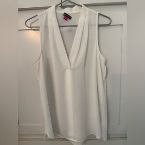 Vince Camuto Ivory Sleeveless Blouse
